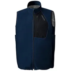 [ミドリ安全] クールファン 電動ファン対応 ファン別売 作業服 ベスト ポリエステル 男女兼用 速乾 WEV87 上 ネイビー L