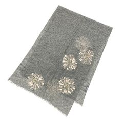 HOUSE OF LOTU ハウス オブ ロータス ストール  フラワー/刺繍    グレー レディース / 241007005125