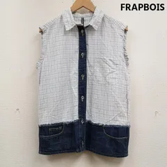 フラボア 日本製 グラフチェック柄 切り替え 切りっぱなし カットオフ ノースリーブ シャツ メンズ 1 ISItems【USED】【古着】【中古】50167360