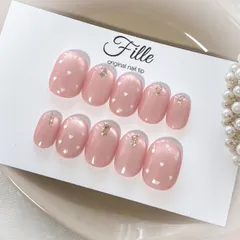 【オーダー】ハートホロ　ピンク　ラメ　大人可愛い　ネイルチップ