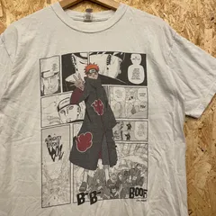 NARUTO ナルト 暁 AKATSUKI アニメ キャラクター プリント Tシャツ M ライトグレー 漫画 コミック アニメT Overseas 海外古着 ヴィンテージ ビンテージ メンズ レディース ユニセックス