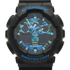 CASIO(カシオ) 腕時計 G-SHOCK GA-100CB メンズ 黒×ブルー