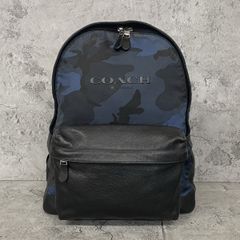 COACH コーチ チャールズヴァーシティ リュック ネイビー レザー
