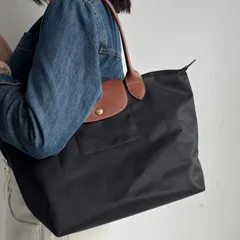 ✨新品未使用❣️ロンシャン ル・プリアージュ トートバッグ クラシックブラック Mサイズ 軽量・大容量・折りたたみ可♪