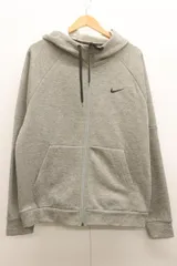 【中古】 NIKE メンズジップパーカー XXL TF フルジップ L S フーディ NIKE XXL グレー 灰 ロゴ