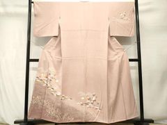 平和屋着物＊夏物 竺仙鑑製 浴衣 反物 着尺 桔梗 証紙付き 綿 逸品