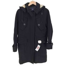 ギャップ Gap 00S OLD 裏地キルティング フードボア セーラーカラー モッズコート レディース import：S 