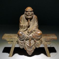 ◾️かっこいい達磨大師 木彫り 彫刻 一刀彫 - メルカリ