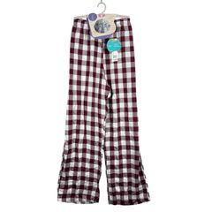 グンゼ Tuche トゥシェ NIGHT パジャマボトム M ボルドー チェック レディース ルームウェア フルレングス レーヨン100％ シルクタッチ シアバター加工 吸湿 通気 パジャマパンツ TC6261