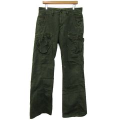 エドウィン カーゴパンツ ボトムス ニューヴィンテージ レディース Lサイズ カーキ EDWIN 【中古】