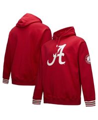 ミッチェルネス メンズ アウター パーカー・スウェット フリース パーカー Mitchell Ness Mens Crimson Alabama Crimson Tide Chainstitch Fl