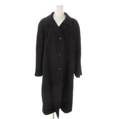 HERNO/ヘルノ】 上質ロングコート ブラック ウール×カシミヤ Lサイズ