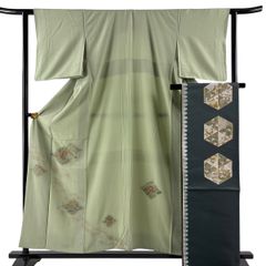 美品】 名古屋帯 名品 龍村美術織物 落款 宝尽くし 箔 焦茶色 正絹