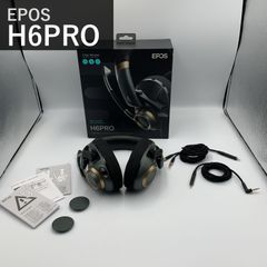 EPOS イーポス H6PRO ゲーミングヘッドセット SCWH21 レーシンググリーン 有線 開放型 オープンバック 着脱式マイクブーム付属 イヤーカップカバー付属 3.5mm PC PS5 PS4 Xbox Switch対応 元箱付き