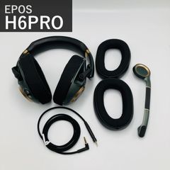 EPOS H6PRO イーポス 開放型 ゲーミングヘッドセット 有線 レーシンググリーン 1000970 3.5mm 密閉型イヤーパッド付属 着脱式マイク PC PS5 PS4 Switch Xbox 対応 国内正規品