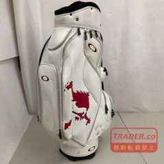 オークリー スカル キャディバッグ 白 赤 OAKLEY カート型 9.5型