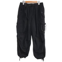 アンドワンダー and wander カーゴパンツ Oversized Cargo Pants 6カーゴパンツ 撥水 ワイド 25年モデル L 黒 ブラック 574-3282083