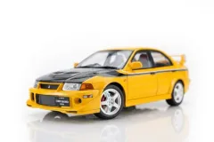 【新品】ミニカー 1/18 三菱 Lancer Evolution VI GSR T.M.E (Customized Yellow w/CF Bonnet) [M84306]