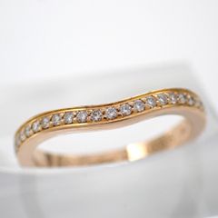新品仕上げ済 Cartier カルティエ 46 バレリーナ カーブ ハーフエタニティ ダイヤ ダイヤモンド リング 750 K18 6号 ピンクゴールド ローズゴールド K18PG K18RG B4098700 パヴェ ウェディングリング 指輪 5329
