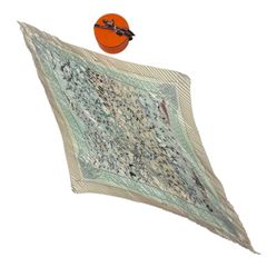 HERMES エルメス カレ90 LA VIE DU GRAND NORD 北極圏の生活 ピンク