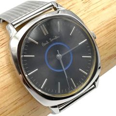 不動 ポールスミス Paul Smith ワンアイズ One Eyes 5530-F52258 クォーツ 腕時計 アナログ クッション 3針 サークルモチーフ スタイリッシュ ネイビー文字盤 メッシュベルト モダン レトロ Y2K メタルバンド【bb8】