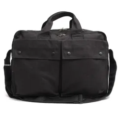 ポーター 吉田カバン／PORTER バッグ ブリーフケース ビジネスバッグ 鞄 ビジネス メンズ 男性 男性用 コットン 綿 キャンバス ブラック 黒  592-06361 SMOKY 2WAY OVERNIGHT BRIEFCASE スモーキー オーバーナイ