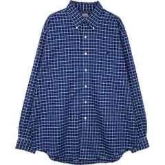 古着 ブルックスブラザーズ Brooks Brothers Est.1818 半袖 ボタンダウン チェックシャツ メンズL相当/eaa666461