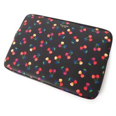 【美品】ケイトスペード　ノートパソコンケース　マルチケース　さくらんぼ柄ブラック 美品】ケイトスペード ノートパソコンケース マルチケース - メルカリ