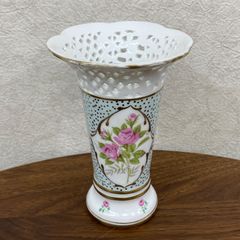 ショドフ ホドフ チェコ ピンクポーセリン 花柄 陶器製 フラワーベース 花瓶 ショドフ ホドフ チェコ ピンクポーセリン 花柄 陶器製 フラワーベース