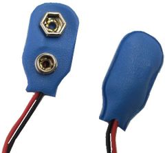 006P　電池スナップ　青カバー　横から　厚約7mm　2個入 ＜bat-105＞