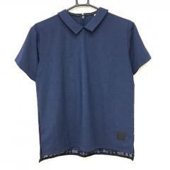 超美品】ブリーフィング 半袖ポロシャツ ターコイズブルー×白 ロゴ