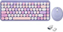 中古 【数量限定】PERIDUO-713 キーボード・マウスセットワイヤレス Perixx (パープル英語配列) 即納