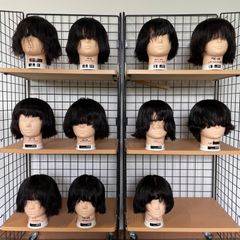 国家試験中古カットウィッグ 12体セット カットマネキン 美容師 理容師