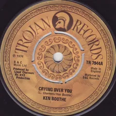 7インチ Ken Boothe Crying Over You / Now You Can See Me Again (When Wi TR7944 Trojan Records
