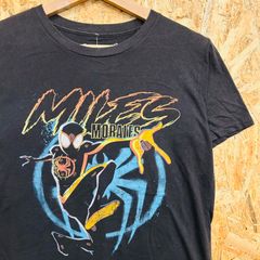 MARVEL 2023년 스파이더맨 마일즈 모랄레스 프린트 T셔츠 차콜 블랙 XL 키즈 아메코미 영화 Movie Tee 반소매