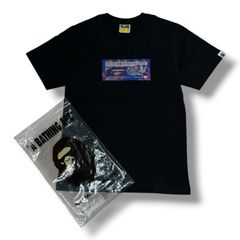 参考上代12100円 未使用 A BATHING APE HANDPRINT LOGO TEE ハンドプリントロゴTシャツ 半袖カットソー アベイシングエイプ ブラック S （3139MG）