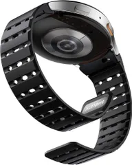 ［Bandletic] Galaxy watch 7 バンド - マグネット式 Samsung用 6/5/4 44mm 40mm/ FE/6 Classic 47mm 43mm/5 Pro 45mm/4 Classic対応 N52磁石 通気性 超軽量 ブラック