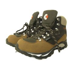 カナヴァン canavan 美品 トレッキングシューズ スニーカー 登山靴 ハイカット 厚底 23.5cm 茶 ブラウン 0906