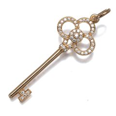 ティファニー ペンダントトップ ダイヤ ダイヤモンド 0.11ct クラウンキー K18PG #201821