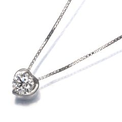 ダイヤ ダイヤモンド 0.254ct G I1 EX 一粒 ネックレス Pt900/Pt850 ソーティング #201060