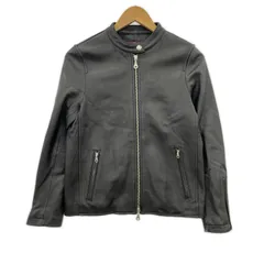 ITEMS URBAN RESEARCH アイテムズ アーバンリサーチ  フェイクレザー シングルライダースジャケット sizeS/ブラック