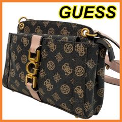 ゲス GUESS ショルダーバッグ BRIANA Society Crossbody モノグラム 総柄 バイカラー MADE IN INDONESIA レディース PA848914
