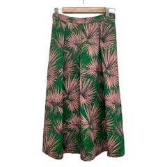 MSGM(エムエスジィエム) ロングスカート サイズ40 M レディース - グリーン×ピンク
