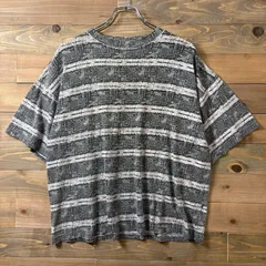 【クーポン配布中】1990s "All-over border" T-Shirt S / 1990s ボーダー 総柄 Tシャツ
