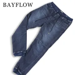 BAYFLOW ベイフロー 裏起毛★ ストレッチ ウォッシュ加工 イージー ジョガー デニム パンツ ジーンズ Sz.2 メンズ
