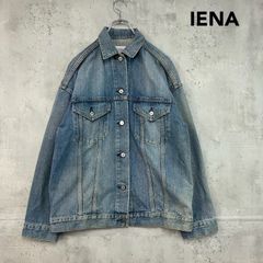 【美品】IENA 金ボタンノーカラーデニムジャケット 38春アウター 美品 IENA ノーカラー デニムジャケット 金ボタン 38 日本製 2nd