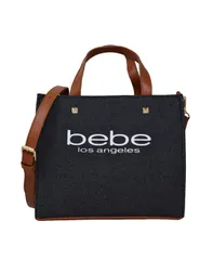 ベベ レディース バッグ Bebe Rian Canvas Medium Satchel Bag Dark Denim デニム