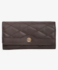 ジャーニ ベルニーニ レディース アクセサリー 財布 キルティング Giani Bernini Quilted Receipt Manager Wallet Chocolate チョコレート