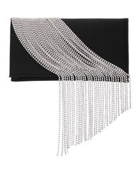 ニナ レディース バッグ クラッチバッグ Nina Crystal Chain Slim Envelope Clutch Black ブラック