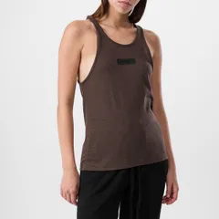 フィアオブゴッド レディース トップス シャツ リブ Fear Of God Essentials Ribbed Tank Top Heather Wood ヘザー
